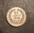 25 cent 1849 willem ii zilver fdc zeldzaam koninkrijk, Zilver, 25 cent, Ophalen of Verzenden, Losse munt