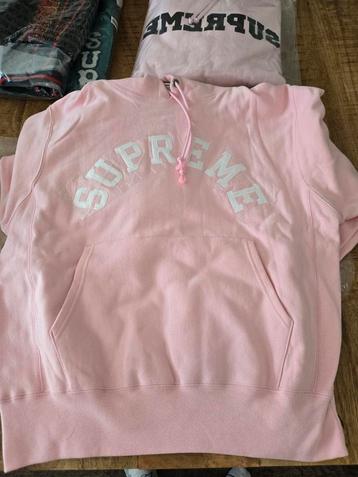 Supreme Champion capuchon trui maat M roze hooded sweatshirt beschikbaar voor biedingen