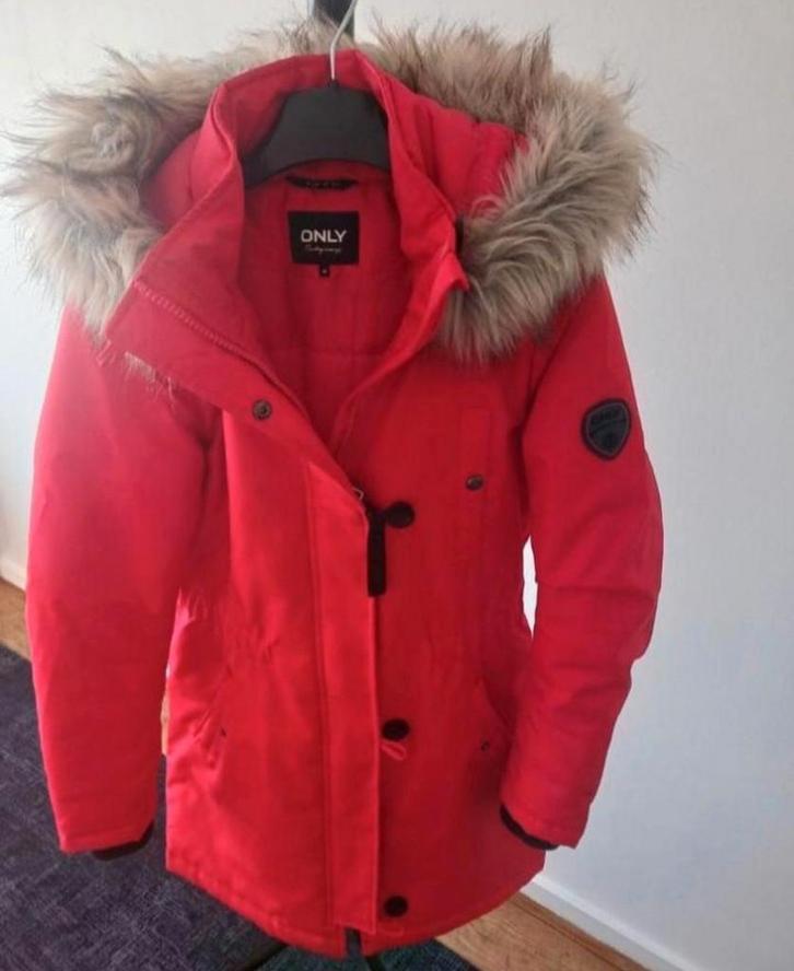 Nieuw: rode jas van Only, Kleding | Dames, Jassen | Winter, Nieuw, Ophalen