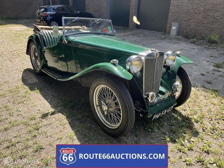 MG TC | 1946 | Route 66 Auctions, Auto's, Oldtimers, Bedrijf, Te koop, MG, Benzine, Overige carrosserieën, Handgeschakeld, Zwart