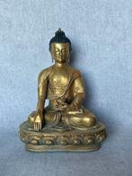 Groot, Zwaar Boeddha beeld gestempeld brons Tibet, Ophalen of Verzenden