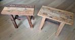 Vintage Houten Krukje (2x), Xenos Ubud, Ophalen, Gebruikt, Twee, Bruin