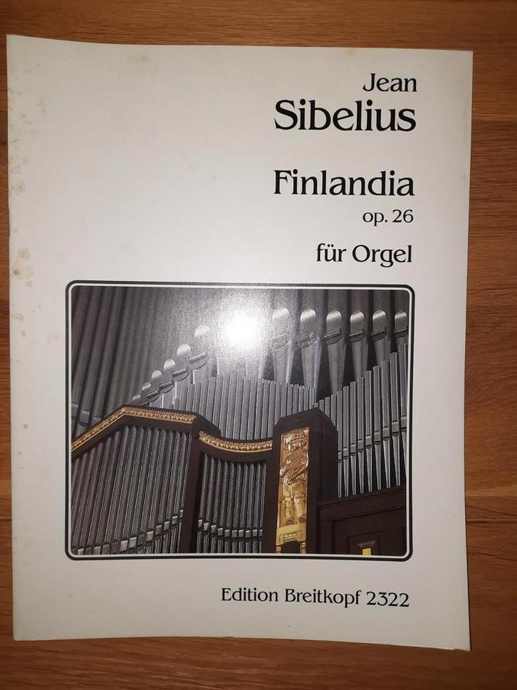 orgel- Jean Sibelius--Finlandia op.26 für orgel, Muziek en Instrumenten, Bladmuziek, Gebruikt, Les of Cursus, Klassiek, Orgel