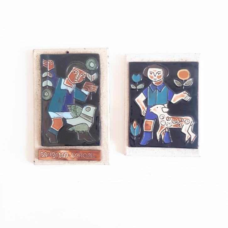 Keramische tegels Henk Potters, jaren 70, Antiek en Kunst, Antiek | Keramiek en Aardewerk, Verzenden