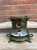 Petroleumstel / oliestel 1 pits donkergroen emaille, Antiek en Kunst, Antiek | Emaille, Ophalen of Verzenden