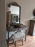 Kuifspiegel hout, Huis en Inrichting, Woonaccessoires | Spiegels, Ophalen, Zo goed als nieuw, Rechthoekig