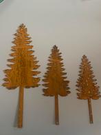 Roestige metalen kerst tuinstekers set van 3, Diversen, Kerst, Ophalen of Verzenden, Nieuw