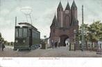Haarlem (N.H.) Amsterdamsche Poort, Tram en Volk, Ophalen of Verzenden, Voor 1920, Ongelopen, Noord-Holland