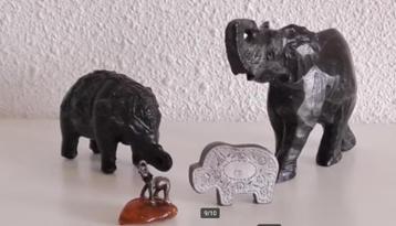 Metalen olifanten. Samen 1 koop. Beeldjes zijn samen te koop beschikbaar voor biedingen