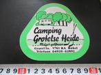 sticker bakel camping grotelse heide / midget-golfbaan, Ophalen, Zo goed als nieuw