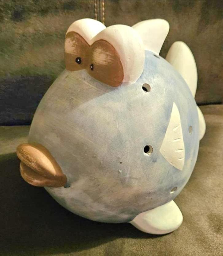 Maanvis windlicht keramiek 20 x 30 cm decoratief Sint/Kerst!, Huis en Inrichting, Woonaccessoires | Kandelaars en Kaarsen, Nieuw