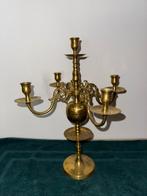 Vintage / antieke koperen kandelaar 5 houders, Ophalen of Verzenden, Koper of Brons