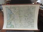 Overijssel, oude kaart op doek geprint, Boeken, Atlassen en Landkaarten, Gelezen, Ophalen of Verzenden, Landkaart, 1800 tot 2000