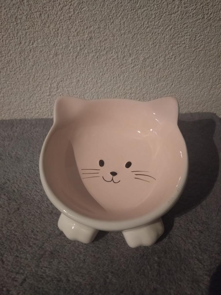 Keramiek Voerbak voor Katten, Dieren en Toebehoren, Ophalen of Verzenden, Ergonomisch, Gebruikt