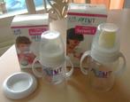 set Avent fles System 1 260 ml. + System 2 125 ml., Gebruikt, Flessen- of potjesverwarmer, Ophalen of Verzenden