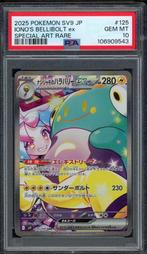 Iono's Bellibolt ex PSA 10 125/100 Japanese Battle Partners, Ophalen of Verzenden, Zo goed als nieuw, Losse kaart