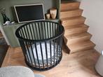 Ronde zwarte baby box met deksel en Boxmatras., Kinderen en Baby's, Boxen, Ophalen, Zo goed als nieuw, Rond, In hoogte verstelbaar
