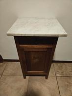 antiek nachtkastje, met marmer plaat, Ophalen, Minder dan 45 cm, Zo goed als nieuw, 70 cm of meer