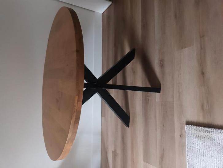 NIEUW /ronde eettafel mangohout 110cm, Huis en Inrichting, Tafels | Statafels, Nieuw, Ophalen of Verzenden