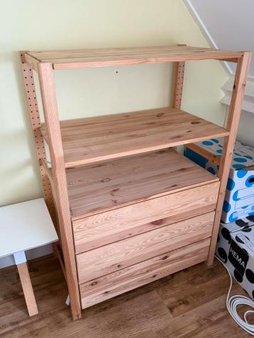 Ikea ivar lade kast - massief grenen - afbeelding 2