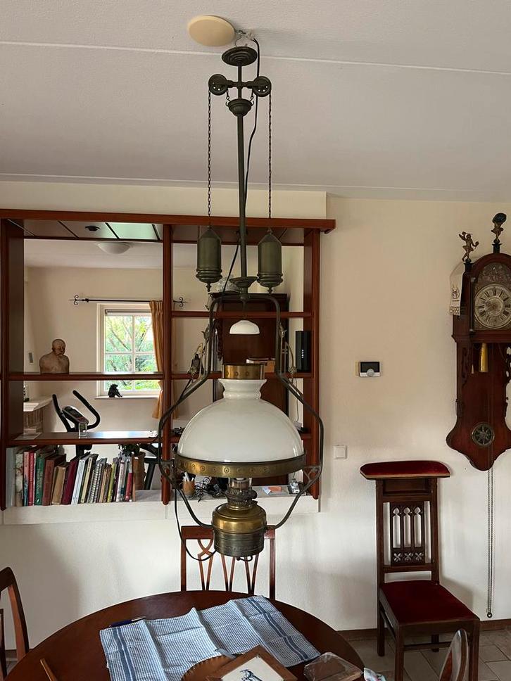 Antieke hanglamp met katrolsysteem, Antiek en Kunst, Antiek | Lampen, Ophalen