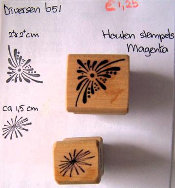 Diversen 651 Houten stempel beschikbaar voor biedingen