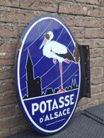 Dubbelzijdig Emaillebord Potasse d'Alsace emaille Strasbourg, Antiek en Kunst, Antiek | Emaille, Ophalen of Verzenden