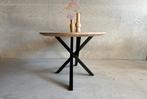 OPRUIMING: ovale houten eettafel (s) massief rustiek eiken, Ophalen, 100 tot 150 cm, Eikenhout, Vijf personen of meer