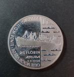 25 Florin 1994 Olie voor vrede Aruba, Verzenden, Koningin Beatrix, Zilver, Overige waardes