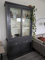 Stoere grijze servieskast/buffetkast, Huis en Inrichting, Kasten | Buffetkasten, Ophalen, 100 tot 150 cm, 200 cm of meer, Zo goed als nieuw