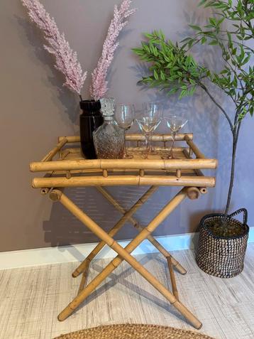 Dienbladtafel bamboe sidetable dienblad tafel bohemian  beschikbaar voor biedingen