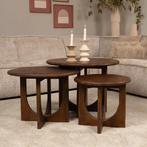 Salontafel set van 3, nieuw!, Huis en Inrichting, Tafels | Salontafels, Ophalen, 50 tot 100 cm, Rond, Nieuw