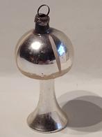 oude kerstbal staande lamp H 7 cm zilver (3), Diversen, Kerst, Ophalen, Gebruikt