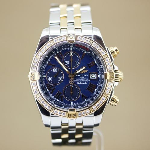 Breitling Chronomat Evolution C13356 Blue Diamant, Sieraden, Tassen en Uiterlijk, Horloges | Heren, Zo goed als nieuw, Polshorloge