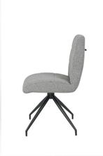 Partij van 18 grijze bouclé stoelen, Ophalen, Nieuw, Metaal, Vijf, Zes of meer stoelen