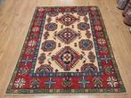 Handgeknoopt oosters tapijt kazak 208x159, Huis en Inrichting, Stoffering | Tapijten en Kleden, Info@SlatsAntiek.nl, Crème, Perzisch