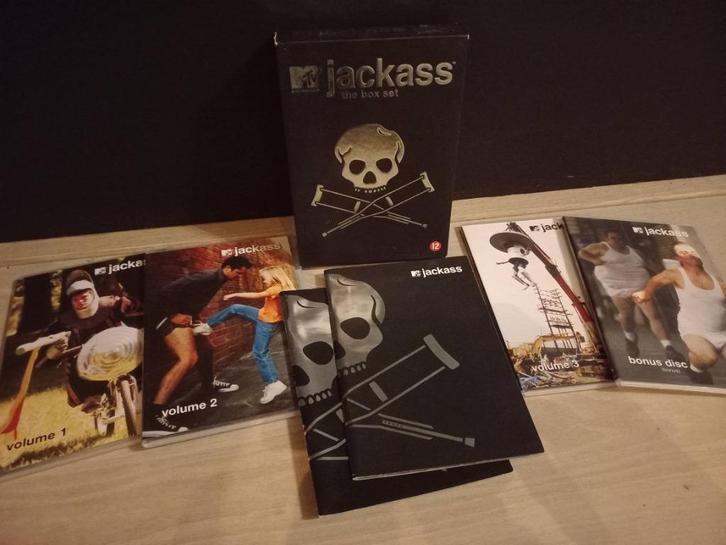 Jackass Collection (4xDVD) The Box Set Complete MTV TV-Serie, Cd's en Dvd's, Dvd's | Tv en Series, Zo goed als nieuw, Komedie