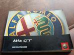 Alfa Romeo GT Instructieboek, Ophalen of Verzenden