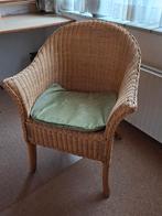 Rieten stoel, Huis en Inrichting, Stoelen, Gebruikt, Bruin, Riet of Rotan, Ophalen of Verzenden