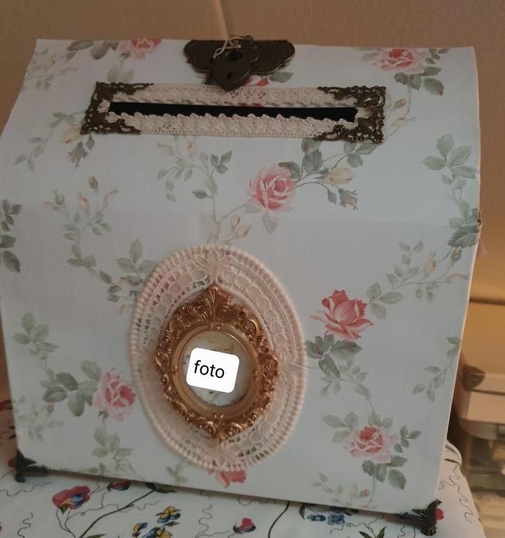 Wedding card box, kado kaarten doos, bruiloft, Hobby en Vrije tijd, Feestartikelen, Gebruikt, Overige typen, Geboorte of Huwelijk