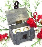Mooi antiek houten vrachtkistje als ringdoosje., Ophalen of Verzenden, Nieuw, Versiering, Geboorte of Huwelijk