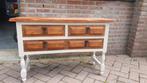 Stijlvol gerestyled meubel – warm beige & hout | Uniek item, Ophalen, Zo goed als nieuw