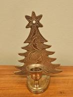 Messing Vintage Kerstboom Kandelaar Kaarsenhouder, Ophalen of Verzenden