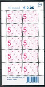 Ned. NVPH V2136d bijplakzegels Postnl L fosfor. 2012, Postzegels en Munten, Postzegels | Nederland, Ophalen of Verzenden, Na 1940