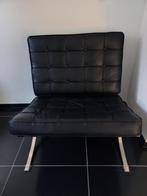 Barcelona chair replica met hocker, Overige materialen, Gebruikt, 75 tot 100 cm, 50 tot 75 cm
