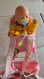 Babyborn met kinderstoel/draagzak, Ophalen of Verzenden, Gebruikt, Babypop