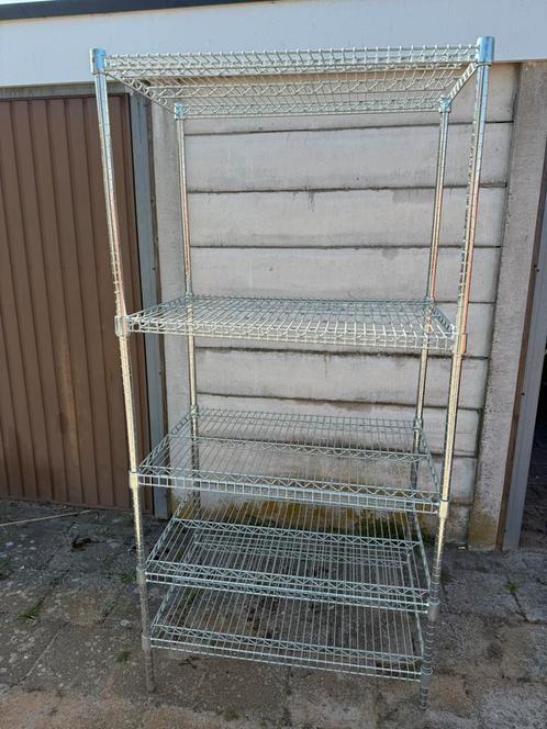 Mooie RVS stellingen te koop 2 stuks, Huis en Inrichting, Kasten | Stellingkasten, Zo goed als nieuw, Ophalen