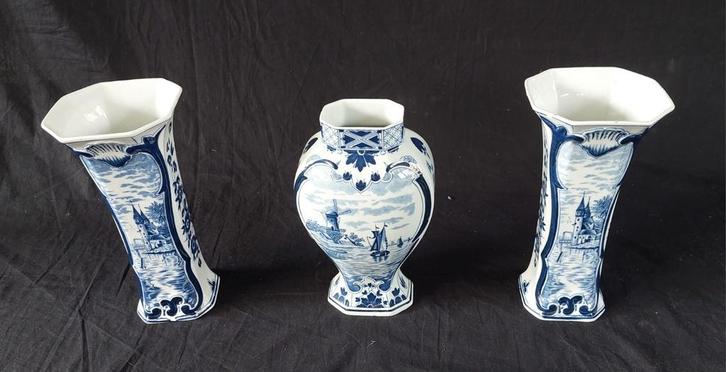 Delfts blauwe kastvazen set MOSA, Antiek en Kunst, Antiek | Vazen, Ophalen