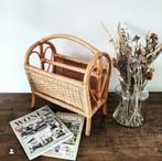Vintage Rotan Krantenbak, Huis en Inrichting, Woonaccessoires | Krantenbakken en Lectuurbakken, Ophalen, Gebruikt