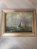 Jan van der Linde - Zeilschip op zee, Ophalen of Verzenden
